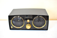 Load image into Gallery viewer, Gloss Black 1954 Zenith Model Z512-Y Vacuum Tube AM Radio Owl Eyes! Excellent Condition! Sounds Great!