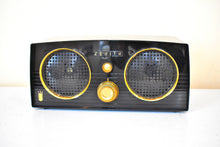 Load image into Gallery viewer, Gloss Black 1954 Zenith Model Z512-Y Vacuum Tube AM Radio Owl Eyes! Excellent Condition! Sounds Great!