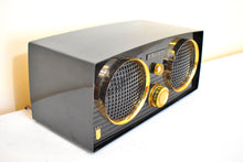 Load image into Gallery viewer, Gloss Black 1954 Zenith Model Z512-Y Vacuum Tube AM Radio Owl Eyes! Excellent Condition! Sounds Great!