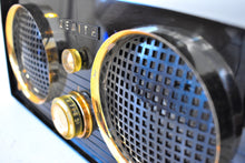 Load image into Gallery viewer, Gloss Black 1954 Zenith Model Z512-Y Vacuum Tube AM Radio Owl Eyes! Excellent Condition! Sounds Great!