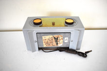 Load image into Gallery viewer, Naval Gray 1955 Zenith &quot;Broadway&quot; Model Z510G AM Vacuum Tube Radio Excellent Condition Looks Like a Star!