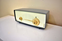 Load image into Gallery viewer, Dolphin Gray and White 1958 Admiral Model 5D4 Vacuum Tube AM Radio Sounds Great! Excellent Condition!