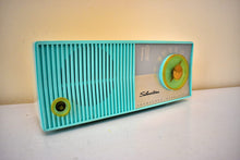 画像をギャラリービューアに読み込む, Silver and Aqua 1959 Silvertone Model Unknown Vacuum Tube FM Only Radio Sounds Terrific! Excellent Condition!