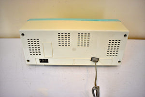 Aquamarine Turquoise Late 50s Silvertone Model Unknown Vacuum Tube FM Only Radio Sounds Terrific! Excellent Condition!