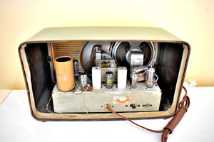 ハンマード グリーン メタリック 1951 ノーザン エレクトリック ベビー チャンプ モデル 5500 真空管 AM ラジオのサウンドは素晴らしいです。非常に良い状態！