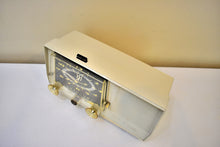 Load image into Gallery viewer, Cream Ivory 1957 RCA Model C-4E Vacuum Tube AM Radio Sounds Great! Excellent Condition!