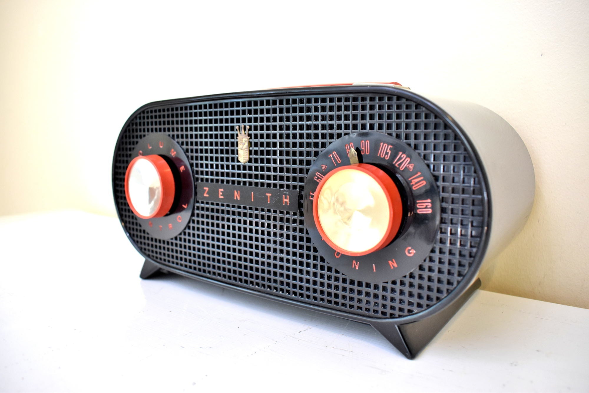 ウィドウ ブラック＆レッド 1955年ゼニスモデル M510Y 真空管AMラジオ 