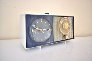 Bluetooth Ready To Go - Dusk Gray 1959 General Electric GE Vacuum Tube AM Clock Radio Alarm Sounds and Looks Great!