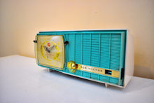 Load image into Gallery viewer, Bluetooth Ready To Go - Turquoise and White 1957 RCA Victor Model C-3HE AM Vacuum Tube Radio Sounds Great!