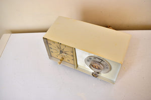 Bluetooth Ready To Go - Beige 1966 General Electric Model C-403H Vacuum Tube AM Radio Alarm Clock Excellent Condition! Sounds Great!