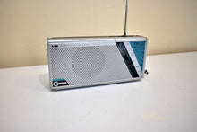 Load image into Gallery viewer, Silver Streak Cosmo TV Sound Late 80s Model R-2407 Portable Solid State AM/FM Radio Sounds Great!