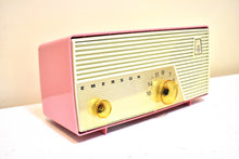 Load image into Gallery viewer, Flamingo Pink 1956 Emerson Model 927B Vacuum Tube Radio Sounds Great Excellent Condition!