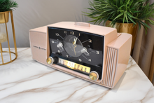 Load image into Gallery viewer, Duchess Pink Mid Century 1959 General Electric Model C-434B Vacuum Tube AM Clock Radio Beauty Sounds Fantastic Excellent Color! 