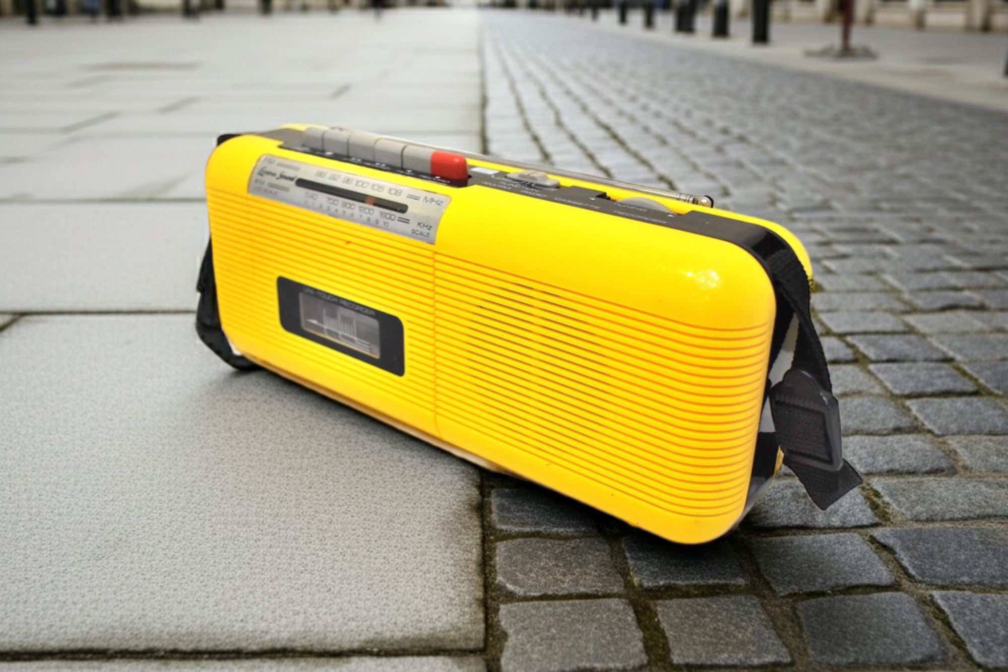 Cab Yellow 80s Street Beat Model CT-72 AM FM Cassette Mini Boombox Radio! Sounds Great Excellent Condition!
