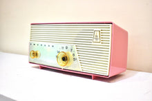 Load image into Gallery viewer, Flamingo Pink 1956 Emerson Model 927B Vacuum Tube Radio Sounds Great Excellent Condition!