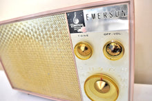 Load image into Gallery viewer, Bluetooth Ready To Go - Little Pinkie 1961 Emerson Model G-1702 AM Vacuum Tube Radio Sounds Great!