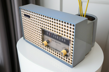 Load image into Gallery viewer, Breezeway Blue 1960 General Electric Model T-165A Vacuum Tube Radio Sounds and Looks Great! (Copy)