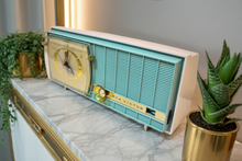画像をギャラリービューアに読み込む, Turquoise and White 1957 RCA Model X-4HE Vacuum Tube AM Radio Works Great Sound! Excellent Condition!