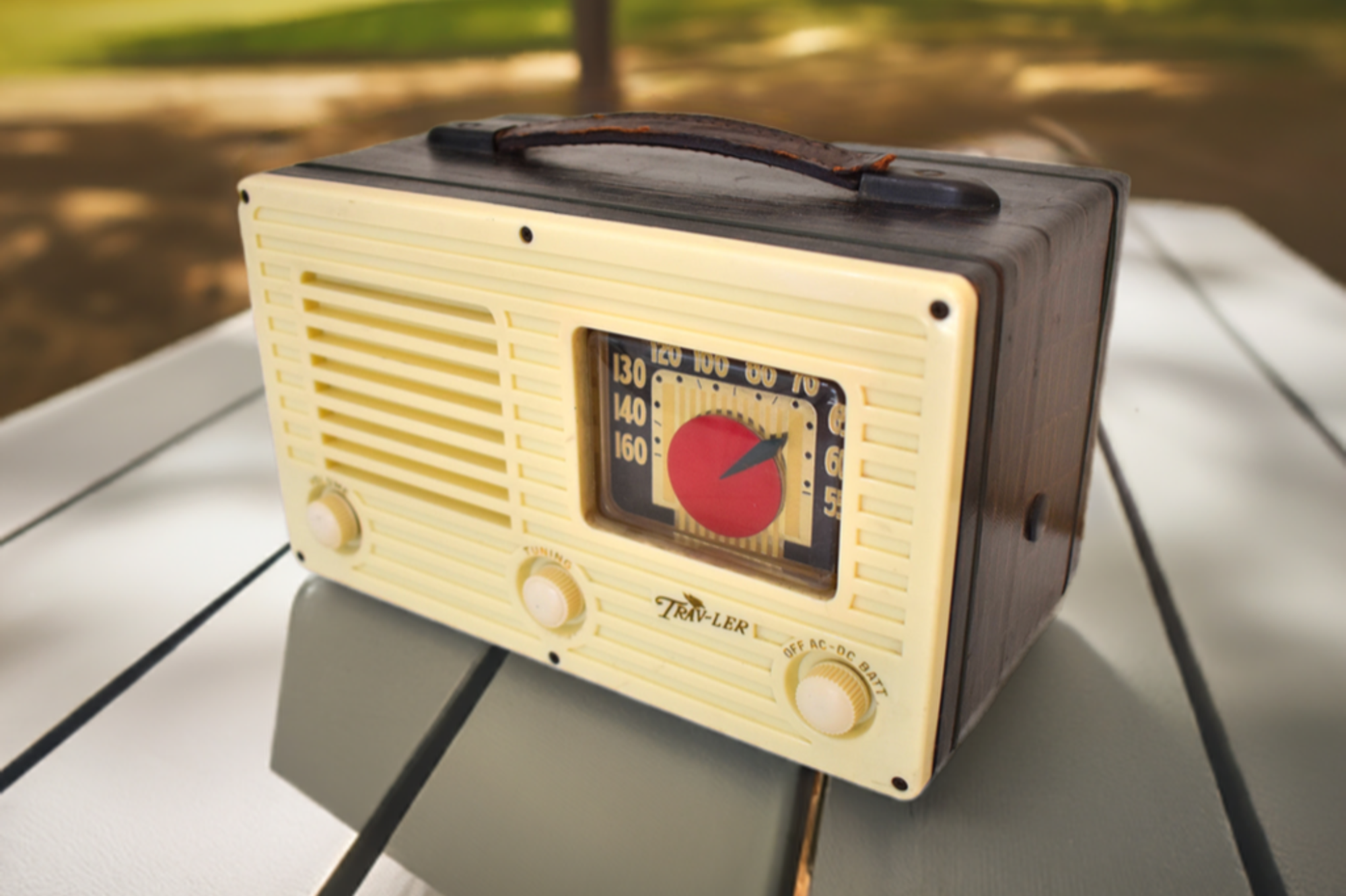 激レア　オンブック品 radio 50s vintage Alligator Tube Vacuum Portable AM 5022 Model Travler 1950 Wood コレクション