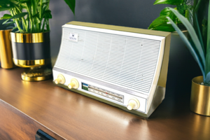 Avocado Green 1965 Catalina Model 120-952 Solid State Transistor AM FM Radio Excellent Condition and Great Sounding!