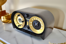 Load image into Gallery viewer, Mamba Black Owl Eyes Bakelite 1950 Zenith Model G516 AM Vacuum Tube Radio Excellent Condition! Great Sounding! (Copy)