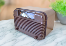 Load image into Gallery viewer, Espresso Brown Bakelite 1946 Regal Model 205 Vacuum Tube AM Radio Sounds Great Excellent Plus Condition!