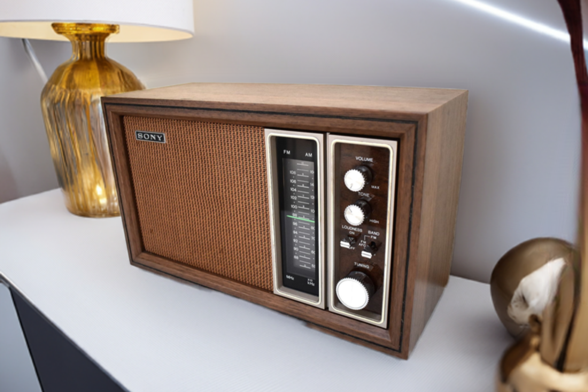 Sony TR-9450 ラジオ 2色セット Sony Only! 1975-1977 Sony Model TFM-9440W AM/FM Solid State