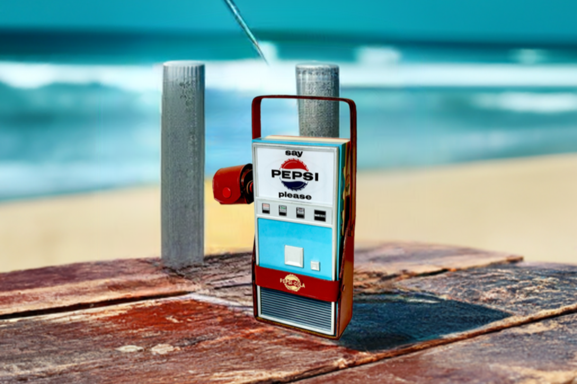 Beatles First Visit! Pepsi Vending AM Portable Transistor Radio