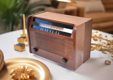 Bluetooth Ready To Go - Brown Painted Wood 1946 Espey Model 615 AM Vacuum Tube Radio Sounds Great! Excellent Condition!
