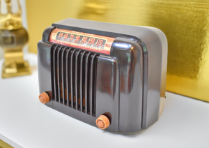 Marble Brown Bakelite 1949 Bendix Model 526A AM Vacuum Tube Radio Classic Design! Sounds Great! Love This One!