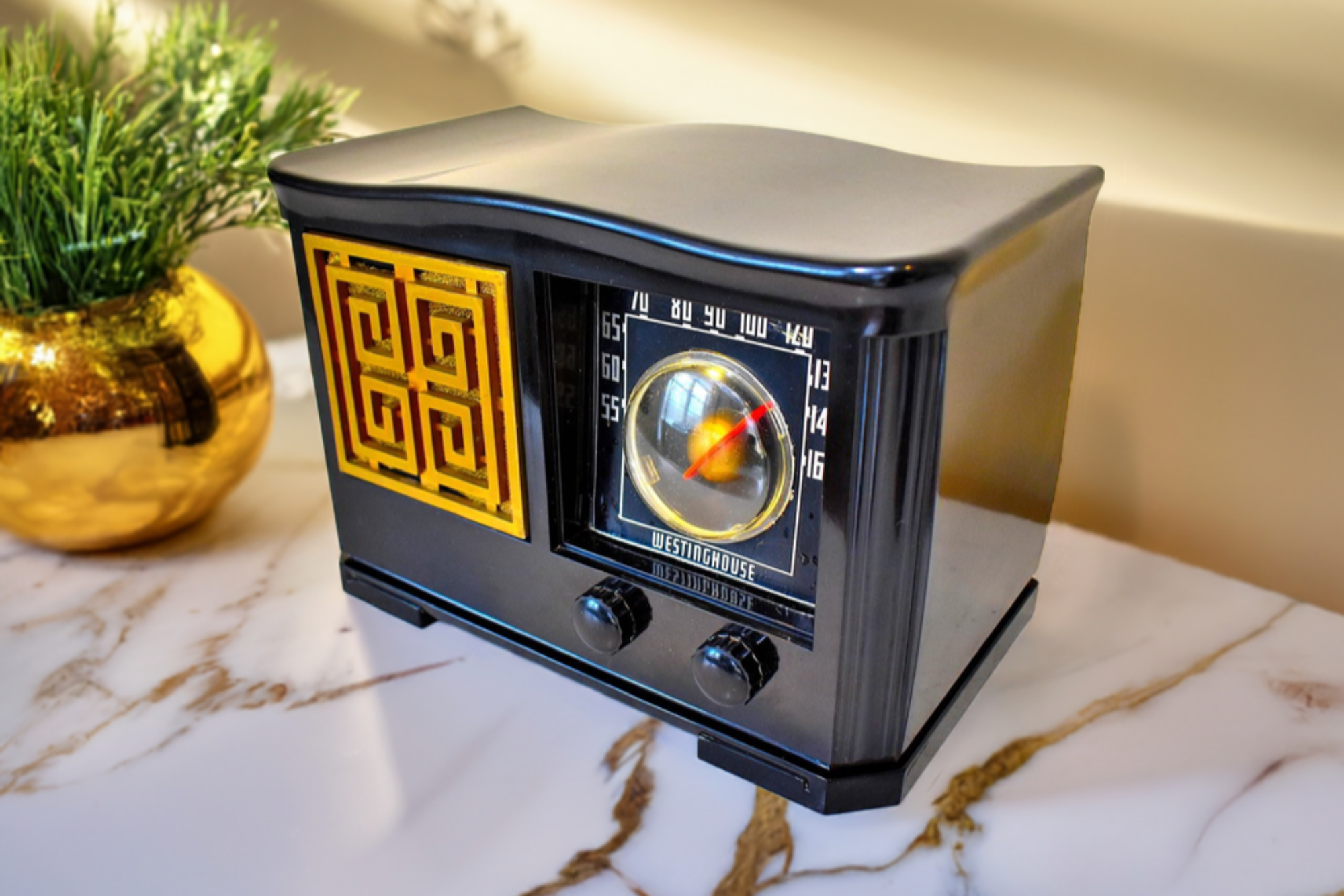 ゼネラル製　真空管ラジオ ブラウン色 モカ タン ブラウン ゼネラル エレクトリック モデル C530A AM/FM