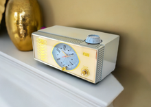 Load image into Gallery viewer, Wedgewood Blue Mid-Century 1965 Arvin Model 53R05 AM Vacuum Tube Alarm Clock Radio Works Great Looks Great!