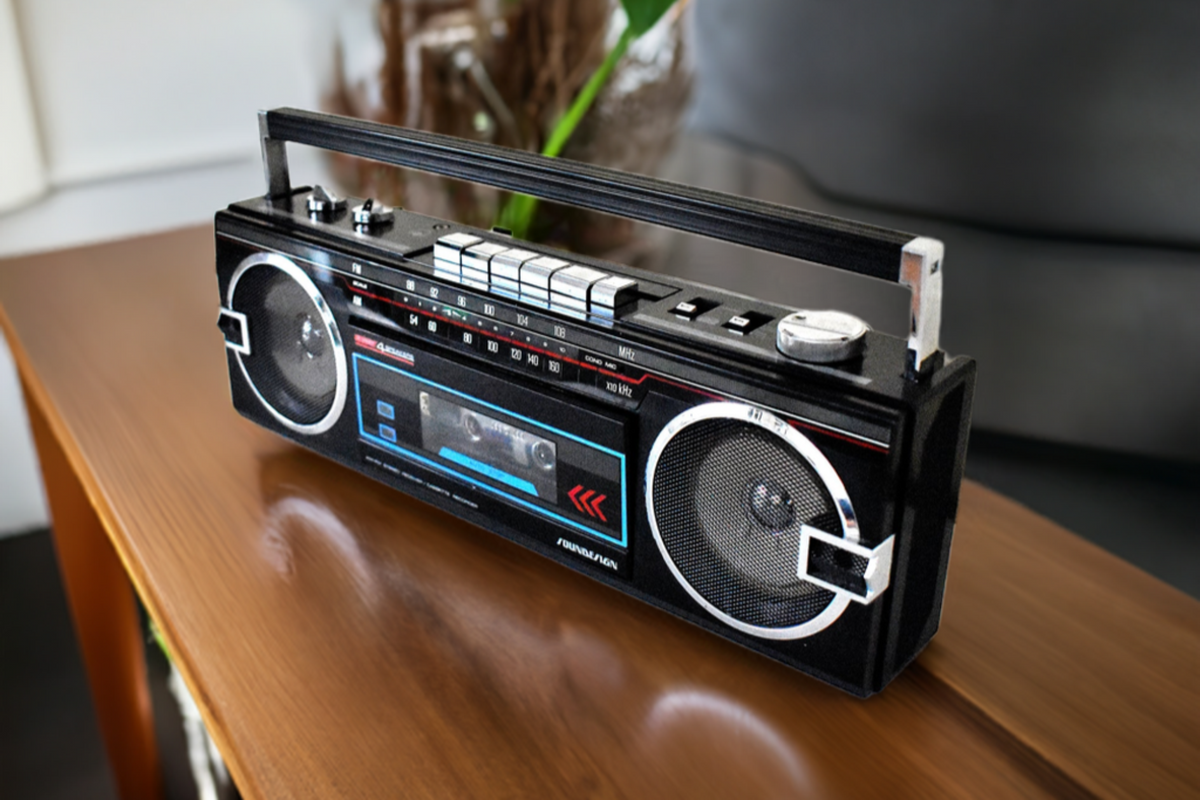 Sound Design Boom Box Soundesign Model 4628BLK AM FM Cassette Mini Boombox Radio! Sounds Gre ...