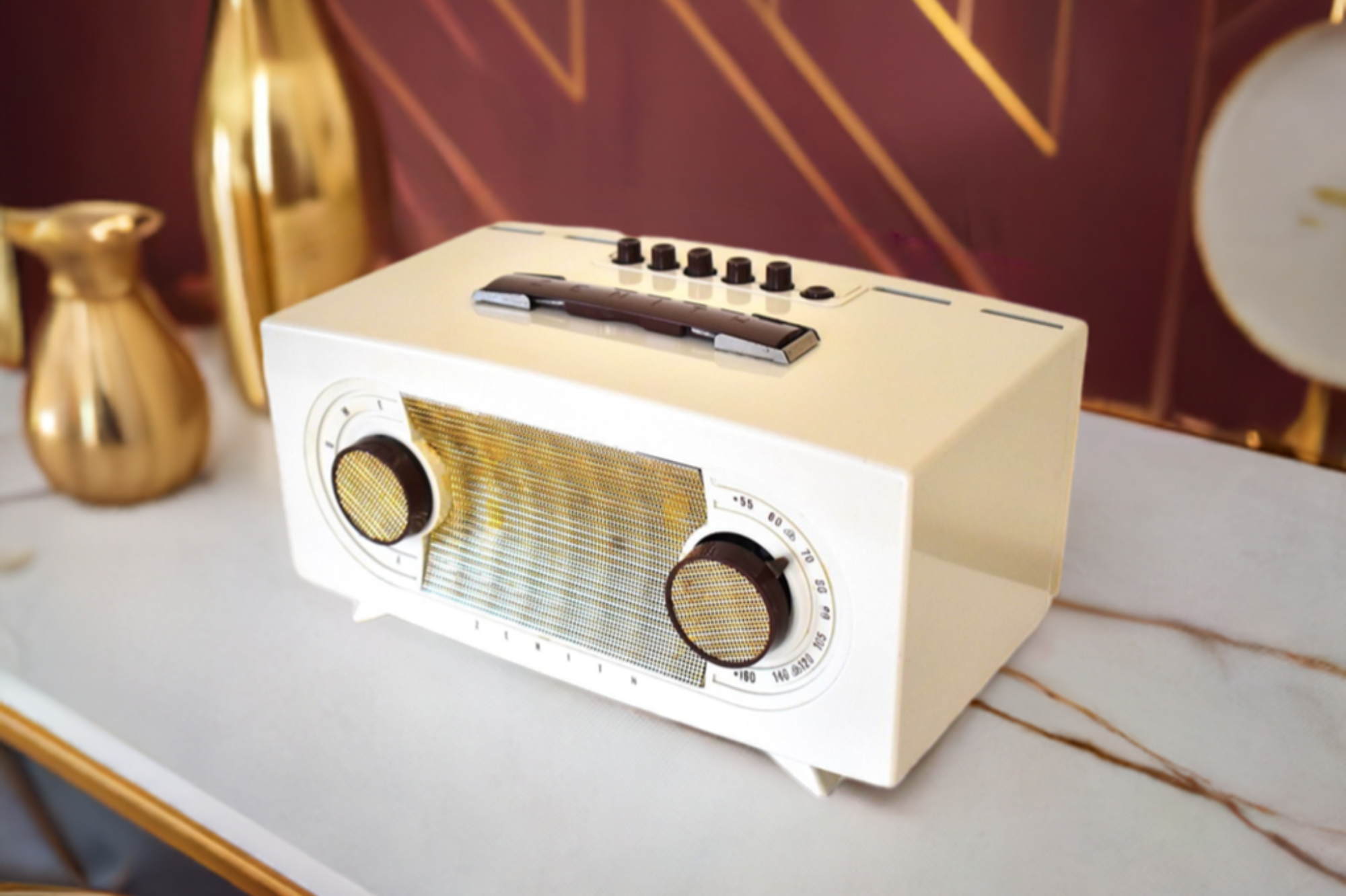 Pralines and Cream 1955 Zenith Broadway Model R512W AM Vacuum Tube Radio Sounds Great! Excellent Condition! Factory One Off Features!