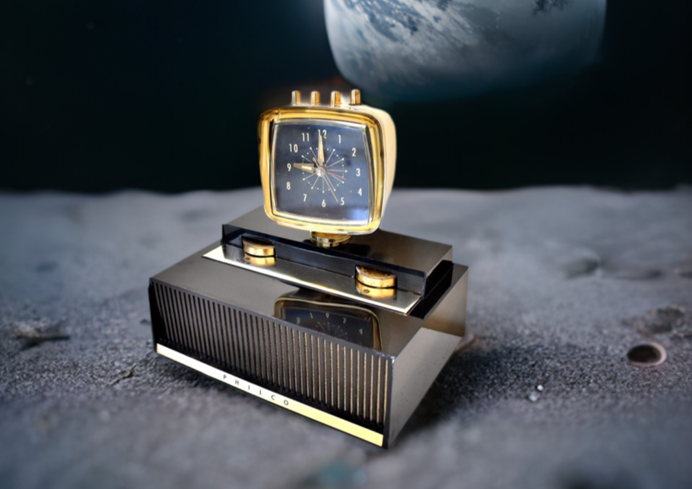 Black and White 1958 Philco Predicta Model H765-124 Vacuum Tube AM