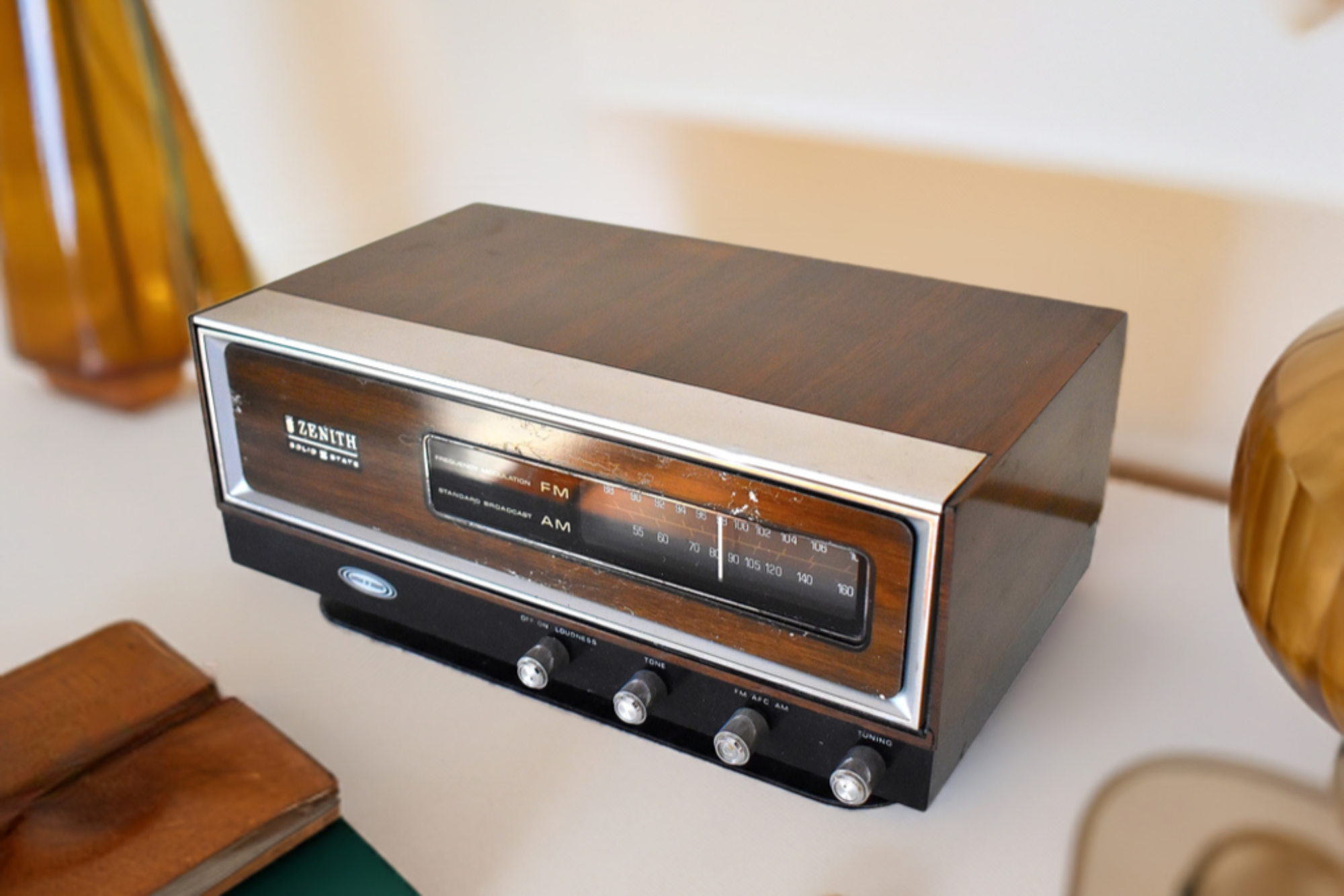 Bluetooth Ready To Go - 1970s Zenith Model K-421W Circle of Sound AM/FM Solid State Transistor Radio Sounds Great!