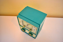 Load image into Gallery viewer, Seafoam Green 1956 Philco Model D736-124 AM Vacuum Tube Radio Rare Awesome Color Sounds Great!