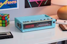 Load image into Gallery viewer, Miami Blue 1980s JCPenney Model 680-3041 AM FM Digital Alarm Clock Radio! Excellent Condition! Rare Model!