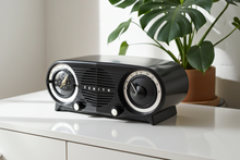 画像をギャラリービューアに読み込む, Anthracite Black Bakelite 1954 Zenith Deluxe "Owl Eyes" Model L515 Vacuum Tube Radio Looks and Sounds Great! Excellent Condition!