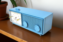 Charger l'image dans la galerie, Newport Blue 1968 RCA Model RLD-21A Solid State AM Clock Radio Sounds Great! Excellent Condition!