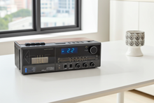 画像をギャラリービューアに読み込む, Walnut Grain Sears Model 23486 AM FM Cassette Digital Alarm Clock Radio! Excellent Condition! Original Box!