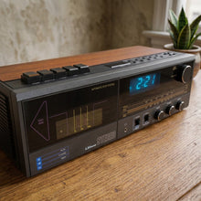 Load image into Gallery viewer, Walnut Grain Sears Model 23486 AM FM Cassette Digital Alarm Clock Radio! Excellent Condition!