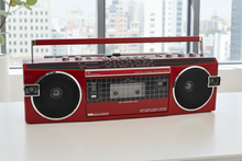 Load image into Gallery viewer, Candy Apple Red 80s Sears Model 3000 AM FM Cassette Mini Boombox Radio! Sounds Great Excellent Condition!