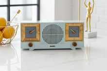 Charger l&#39;image dans la galerie, Celeste Blue Mid Century 1954 Firestone Model 4-A-127 Vacuum Tube AM Radio Cool Model Rare Color!