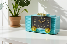 画像をギャラリービューアに読み込む, Ocean Turquoise 1959 Philco Model H764-124 AM Tube Clock Radio Rare Model Sound Great!! Excellent Condition!