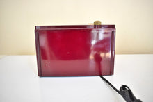 Load image into Gallery viewer, Magenta Red 1959 Motorola Model 59R1 Vacuum Tube AM Radio Excellent Condition &amp; Sounds Great!