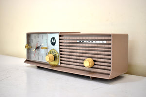 Sahara Taupe 1959 Motorola Model 5T27N-1 Vacuum Tube AM Radio Clean and Gorgeous Looking and Sounding!