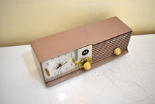 Load image into Gallery viewer, Sahara Taupe 1959 Motorola Model 5T27N-1 Vacuum Tube AM Radio Clean and Gorgeous Looking and Sounding!