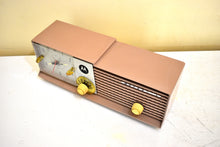 Load image into Gallery viewer, Sahara Taupe 1959 Motorola Model 5T27N-1 Vacuum Tube AM Radio Clean and Gorgeous Looking and Sounding!