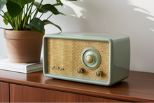 画像をギャラリービューアに読み込む, Sage Green Tweed Bakelite 1948 Airline Model 84HA-1527A Vacuum Tube AM Radio Sounds Great Excellent Condition!